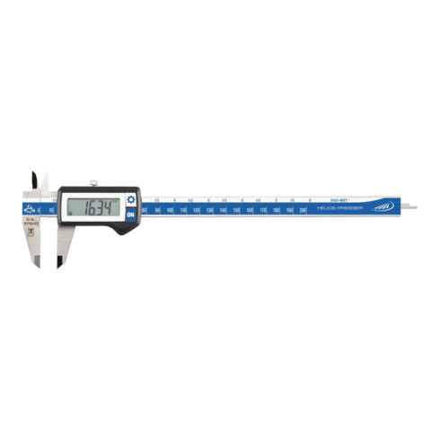 Helios Preisser Digitaler Taschenmessschieber eckiges Tiefenmaß 200 x 50 mm
