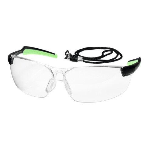 HOLEX Komfort-Schutzbrille CLEAR schwarz / grün