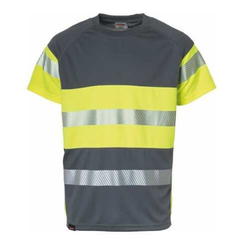 Holex Warnschutz T-Shirt, grau / gelb