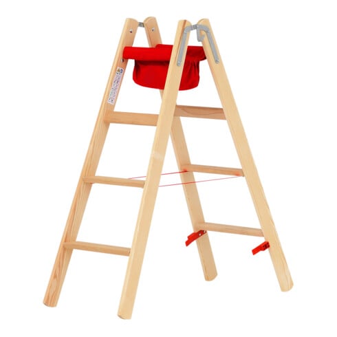 Hymer Holz-Stufenstehleiter beidseitig begehbar