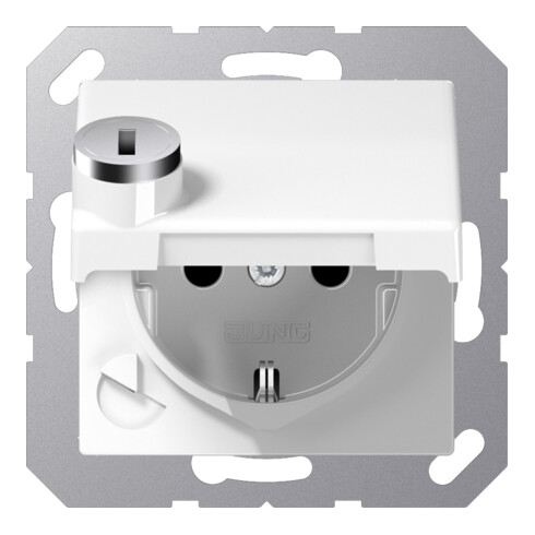 Jung SCHUKO-Steckdose 16A 250V Klappdeckel AS 1520 BFKLSL WW