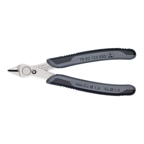 KNIPEX 78 03 125 ESD Elektronski Super Knips® ESD mit Mehrkomponenten-Hüllen 125 mm
