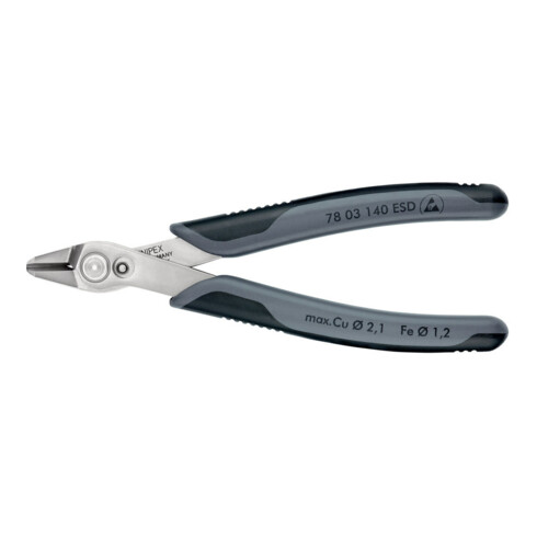 KNIPEX 78 03 140 ESD Electronic Super Knips® XL ESD mit Mehrkomponenten-Hüllen 140 mm