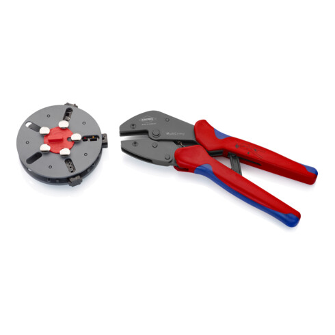 KNIPEX Pinza universale per terminali MultiCrimp® 97 33 01, con caricatore, brunita, 250mm