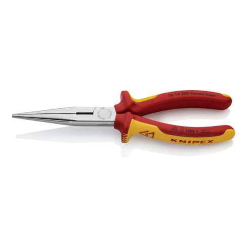 KNIPEX-Werk Pinza a becchi mezzotondi con tronchese 26 16 200, 200mm