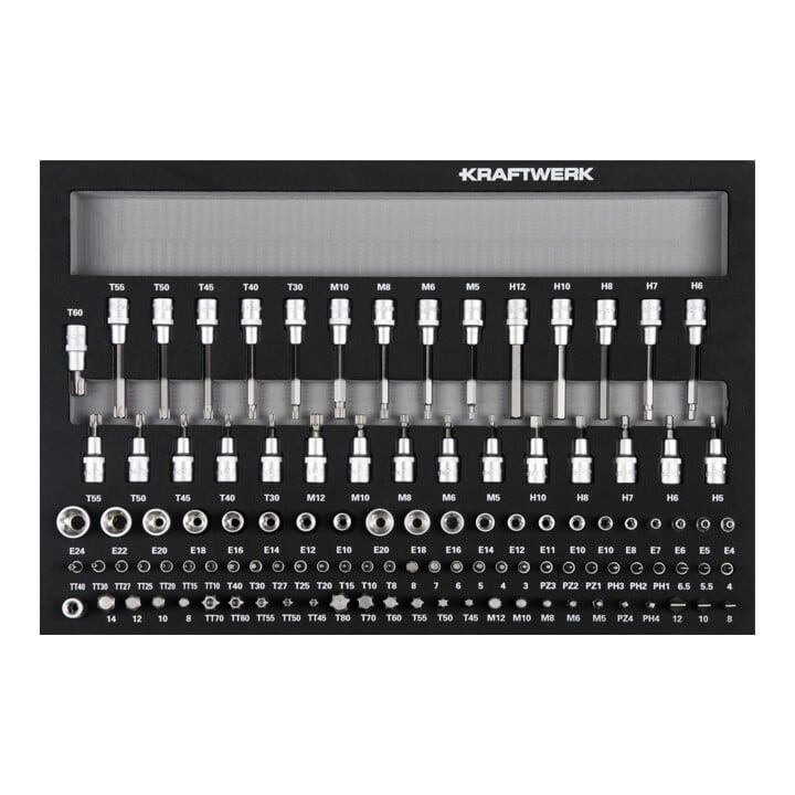 Kraftwerk BT700 Werkstattwagen, 8 Schubladen, BASIC, 351-tlg.