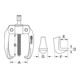 KS Tools BASIC Universal-Abzieher 2-armig, 20-160mm