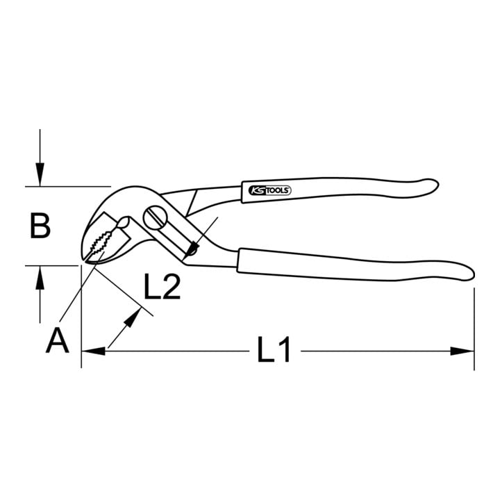 KS Tools BERYLLIUMplus Wasserpumpenzange 250 mm durchgestecktes Gelenk