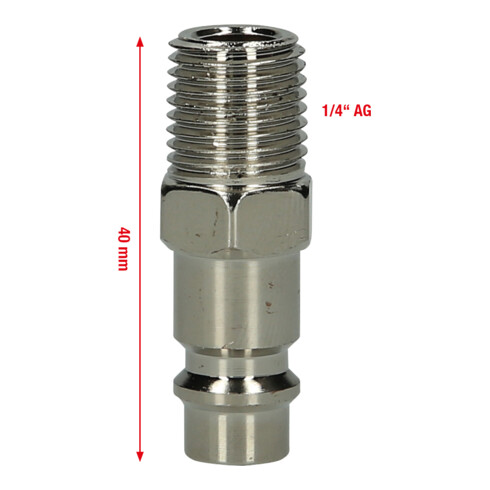 KS Tools metalen steeknippel, 1/4" AG, Europa