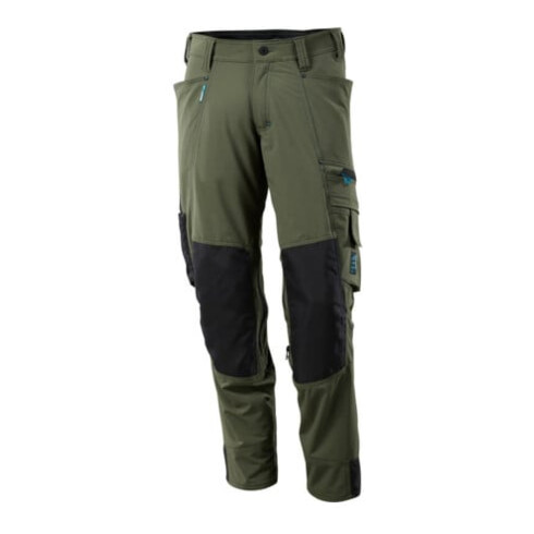 Mascot Hose mit Knietaschen, Stretchstoff Hose moosgrün