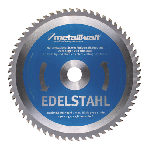 metallkraft Sägeblatt Ø 230 x 1,8 x 25,4 mm Edelstahl