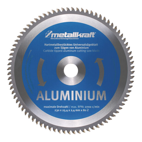 metallkraft Sägeblatt Ø 230 x 2,4 x 25,4 mm Aluminium