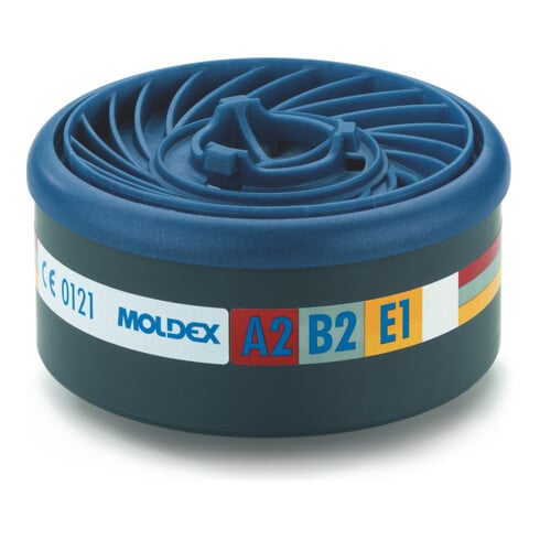 Moldex Filtre à gaz A2B2E1, pour série 7000 + 9000, EasyLock®, gaz organiques, inorganiques et acides