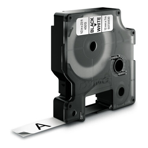 NWL D1 Ruban d'étiquettes 12 mm/7 m noir sur blanc 45013