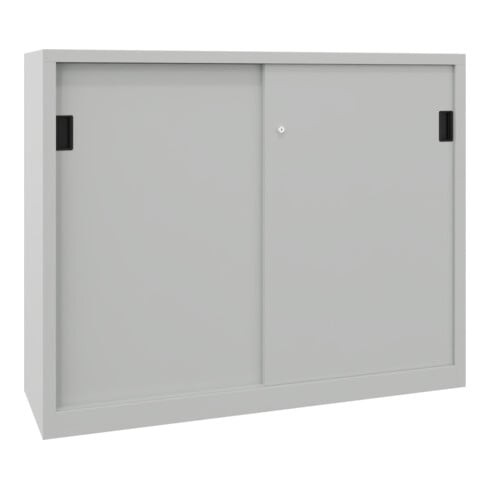 Pavoy Schiebetürenschrank, 1200x1500x400 mm, 4 Böden gepulvert, RAL 7035