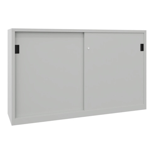 Pavoy Schiebetürenschrank, 1200x2000x400 mm, 4 Böden gepulvert, RAL 7035