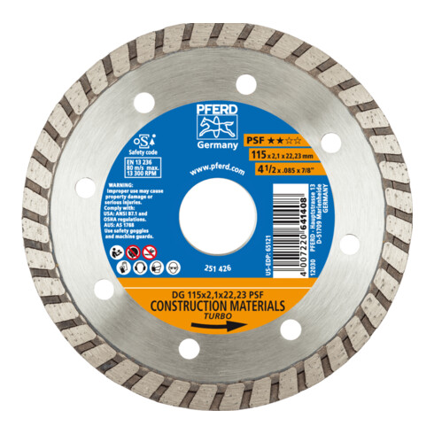 PFERD Diamantdoorslijpschijf DG PSF