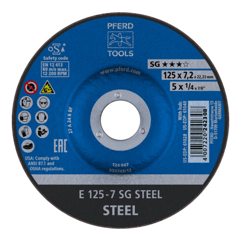 PFERD TOOLS Disques à ébarber E 125-7 SG STEEL