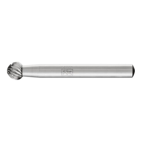 PFERD Fraise rotative HSS forme boule Ø 08x07 mm tige Ø 6 mm Z 3 universelle moyenne fine brise-copeaux