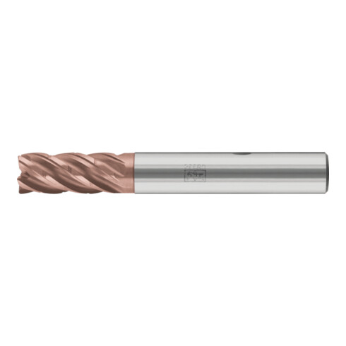 PFERD TOOLS Fraise VHM Ø8 mm, 5 dents, avec diviseur de copeaux, 2xDC, rayon 0,5 mm, revêtement AlTiN / TiSiXN, queue HB, Performance inoxydable