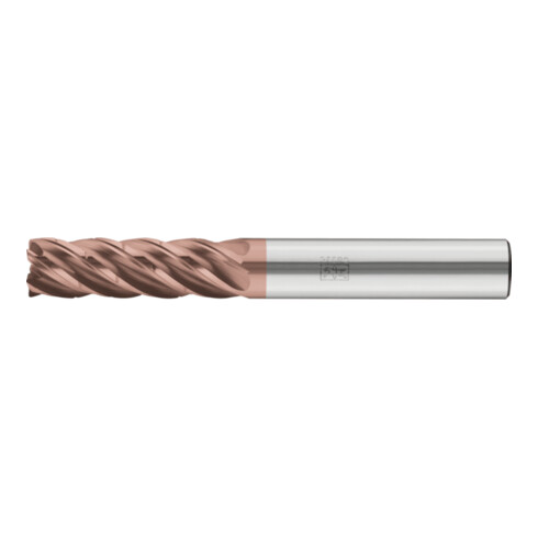 PFERD TOOLS VHM-Fräser Ø12mm, 5 Schneiden, mit Spanteiler, 3xDC, Radius 0,5mm, AlTiN / TiSiXN beschichtet, Schaft HB, Performance Rostfrei