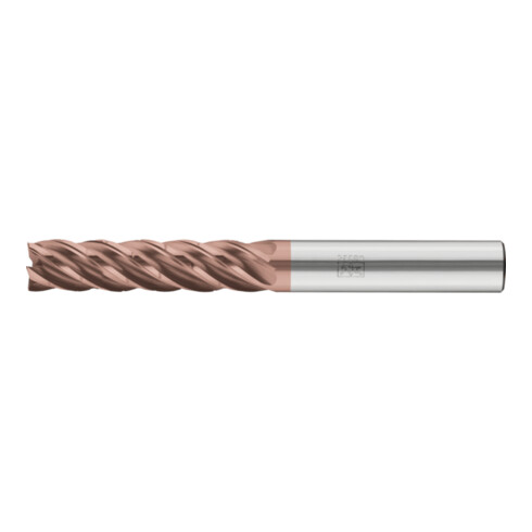 PFERD TOOLS VHM-Fräser Ø12mm, 5 Schneiden, mit Spanteiler, 4xDC, Radius 0,5mm, AlTiN / TiSiXN beschichtet, Schaft HB, Performance Rostfrei