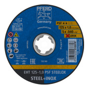 PFERD Trennscheibe EHT 125x1,0mm X-LOCK gerade Universallinie PSF STEELOX für Stahl/Edelstahl (10)