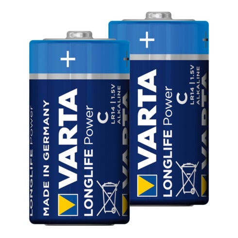 Piles alcalines au manganèse Varta, taille internationale : LR14