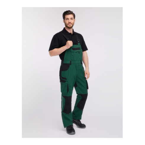 Pionier Latzhose TOOLS PLUS, grün/schwarz