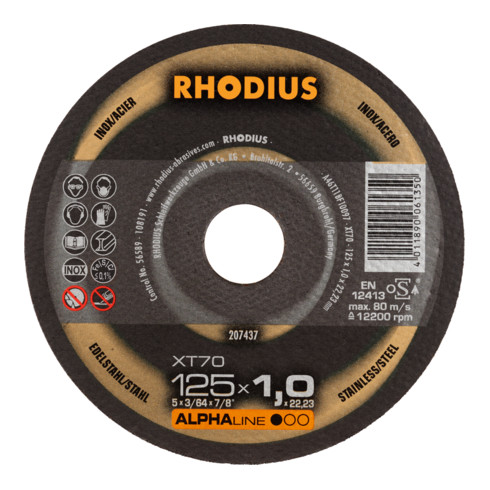 RHODIUS Disco per troncatura ultrasottile ALPHAline XT70