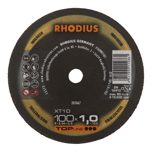 RHODIUS Disco per troncatura ultrasottile TOPline XT10