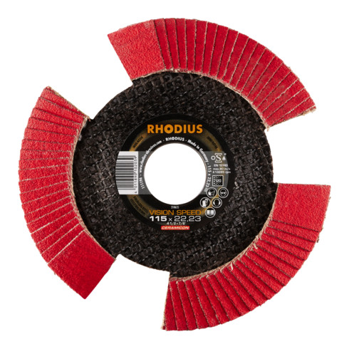 RHODIUS Disco abrasivo lamellare TOPline VISION SPEED obliquo