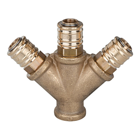 Riegler Distributeur avec 3 raccords rapides NW 7,2, G 3/8 F