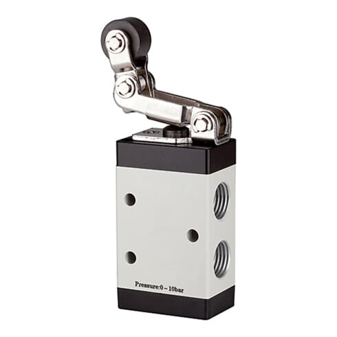 Riegler Electrovanne 3/2 à commande mécanique levier à galet M3 NC G 1/4 retour libre