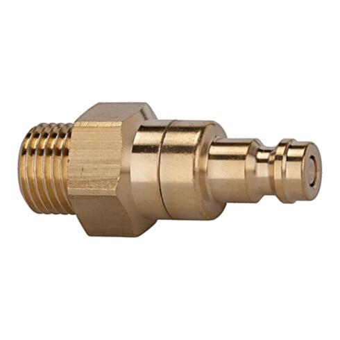 Riegler Nippel für Kuppl. NW 5, beidseitig absperr., MS blank, G 1/4 AG