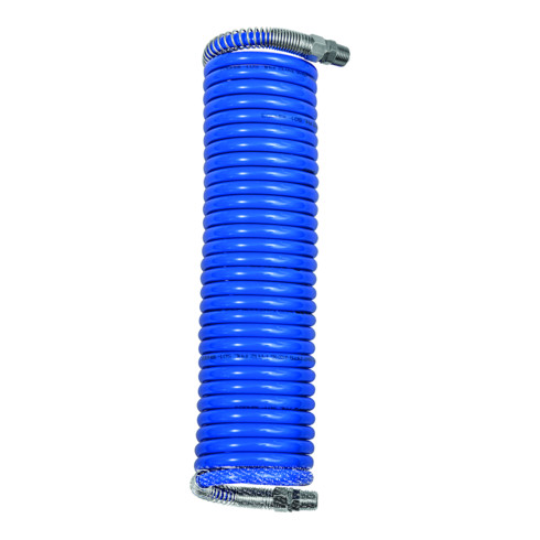 RIEGLER Tuyau spiralé avec raccord et ressort anti-coude, polyamide