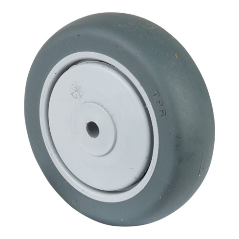 BS roues pivotantes en caoutchouc roue bleu-gris