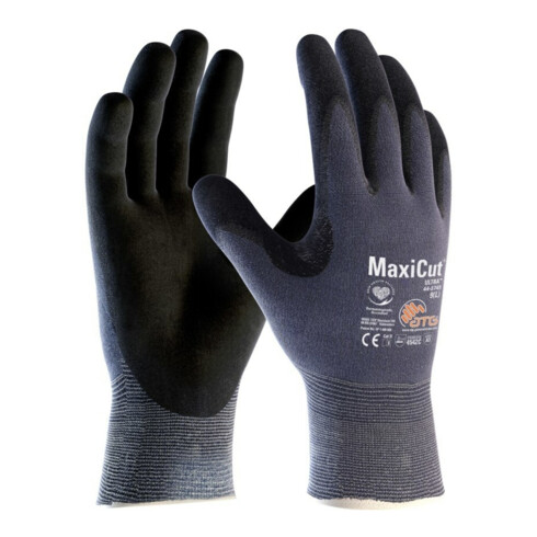 Schnittschutzhandschuhe MaxiCut Ultra 44-3745 Gr.8 blau/schwarz EN 388 Kat.II