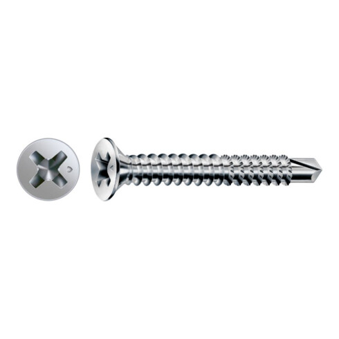 Spax FEX-A Fensterbohrschraube Senkkopf Kreuzschlitz H Grobgewinde Bohrspitze Titan Silber A3J Titan silber 3.9 mm