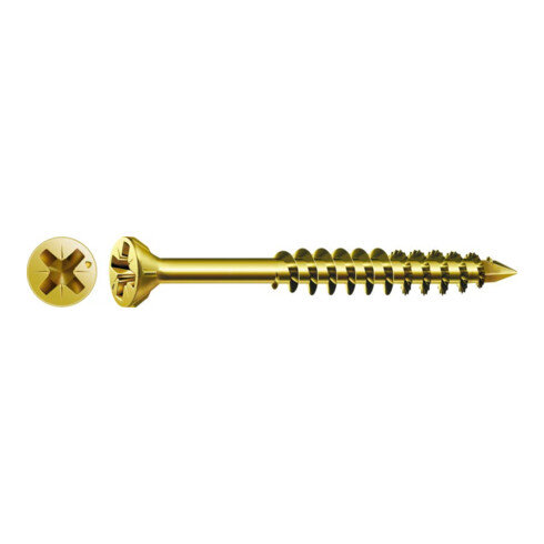 Spax Glasleistenschraube 3,5 x 40 mm Senkkopf Kreuzschlitz Z Teilgewinde CUT-Spitze YELLOX A2L