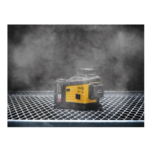 STABILA 12-V-System Kreuzlinienlaser LAX 600, selbstnivellierend, 3 x 360° rote Laserlinien, max. Reichweite: 30 m, CAS-Akku und -Ladegerät (EU), Universal- und Wandhalterung, Tragekoffer