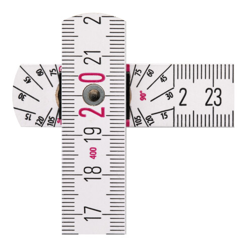 STABILA Houten duimstok type 1407 GEO, wit, metrische schaal / geo-schaal