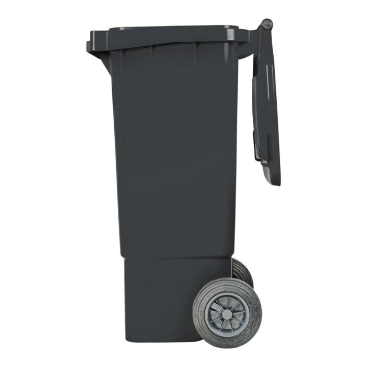 STIER 2-Rad-Müllgroßbehälter 80 l grau BxTxH 445x520x939 mm
