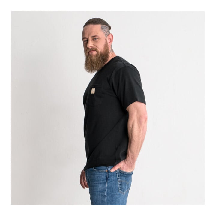 STIER Heavy Tee Pocket organic cotton L Black