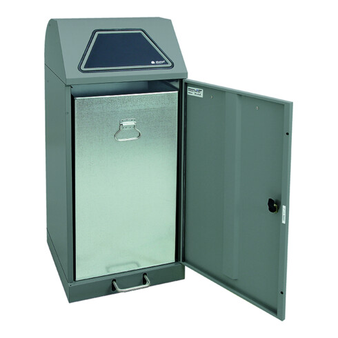 Stumpf Sortsystem Modul-Vario 120, graualu-struktur Innenbehälter, 120 Liter, Trethebel