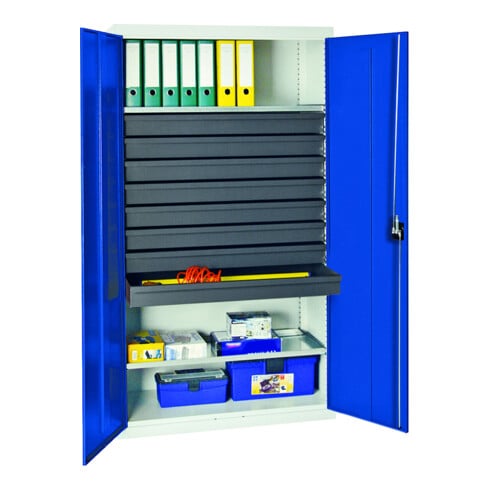 Stumpf Sortsystem Modul-Vario 120, graualu-struktur Innenbehälter, 120 Liter, Trethebel