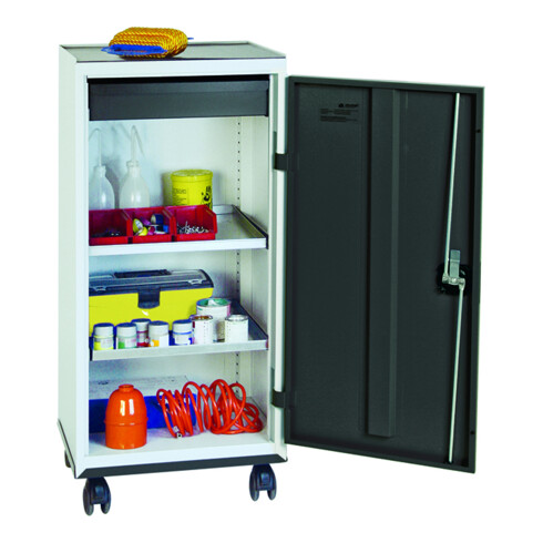 Stumpf Sortsystem Modul-Vario 45, graualu-struktur, verzinkter Innenbehälter, 45 Liter