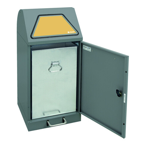 Stumpf Sortsystem Modul-Vario 60 graualu-struktur Innenbehälter, 60 Liter, Trethebel