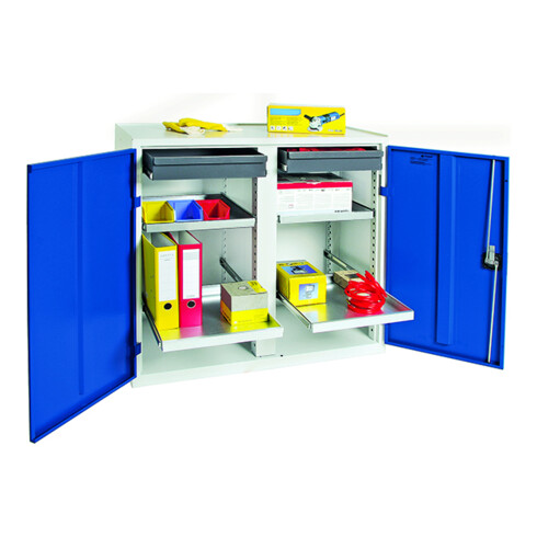 Stumpf Werkzeug- und Materialschrank 3000, RAL 7035/7016, 2 Schubladen, 4 Wannen