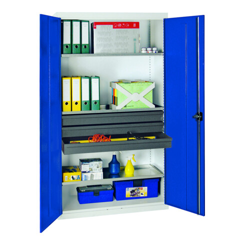 Stumpf Werkzeug- und Materialschrank 3000, RAL 7035/7016, 3 Schubladen, 3 Wannen